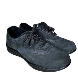 SAS Walk Easy Nero/Nubuck Leather Walking Shoes Size 10